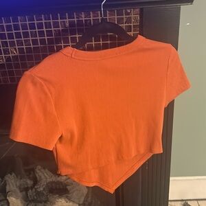 Orange Cropped T-Shirt